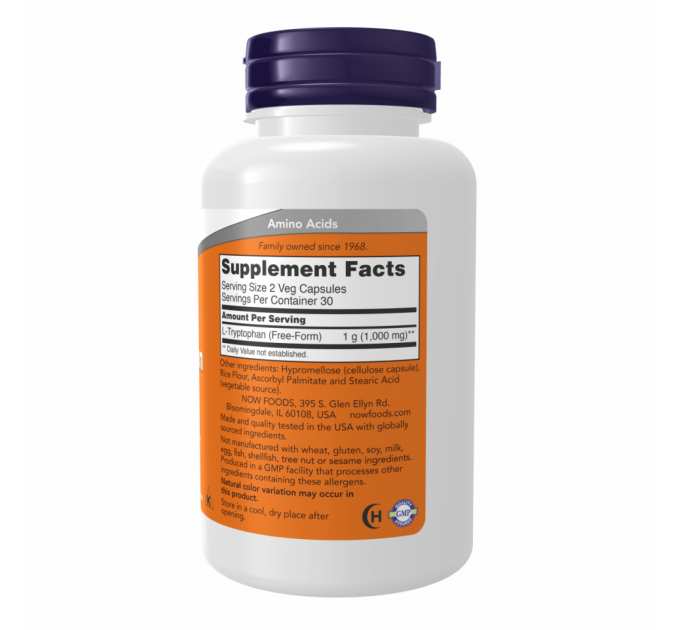 L-Tryptophan 500mg - 60 vcaps