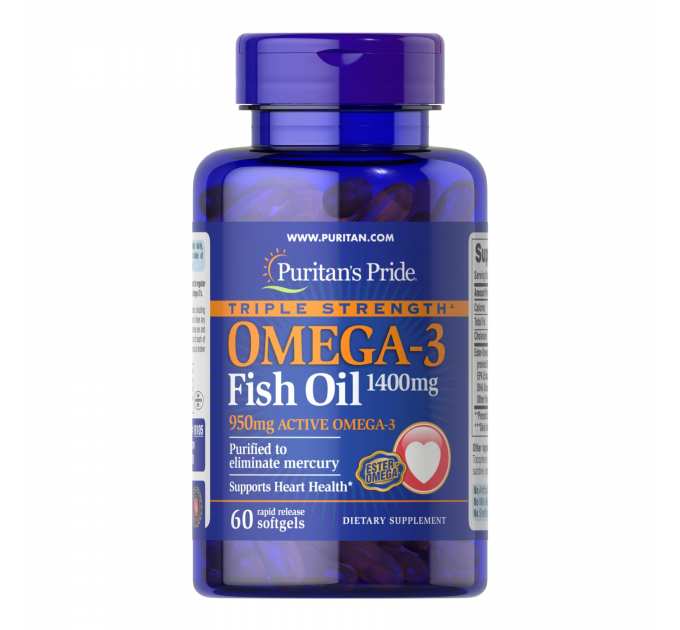 Triple Strength Omega-3 Fish Oil 1400mg - 60 softgels
