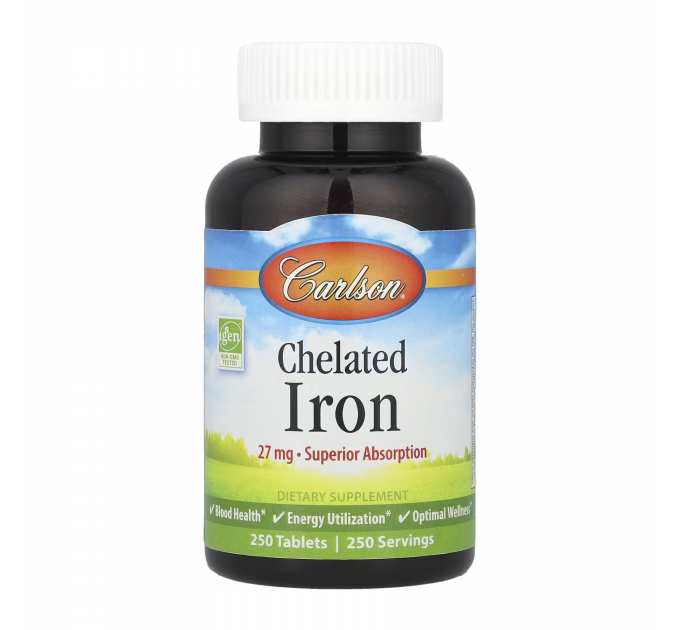 Chelated Iron - 250 tabs