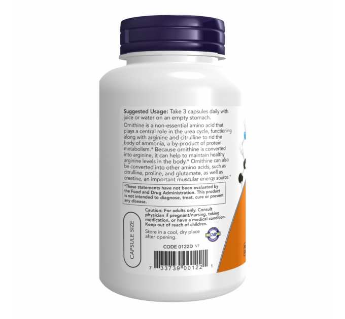 ORNITHINE 500mg - 120 vcaps
