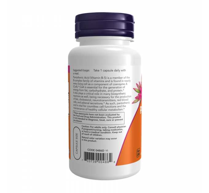 Pantothenic Acid 500 mg - 250 vcaps