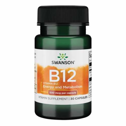 Vitamin B-12 500mcg - 30caps (Пошкоджена банка) Vitamin B-12 500mcg - 30caps (Пошкоджена банка)