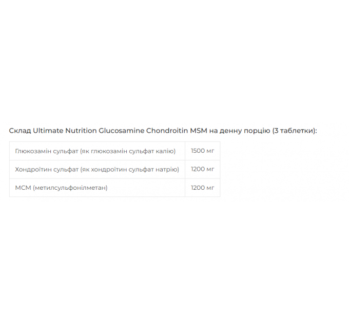Glucosamine Chondroitin MSM - 90 tabs