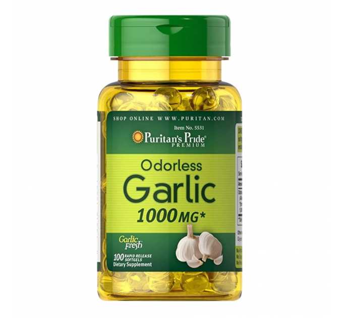 Odorless Garlic 1000 mg - 100 Rapid Release softgels
