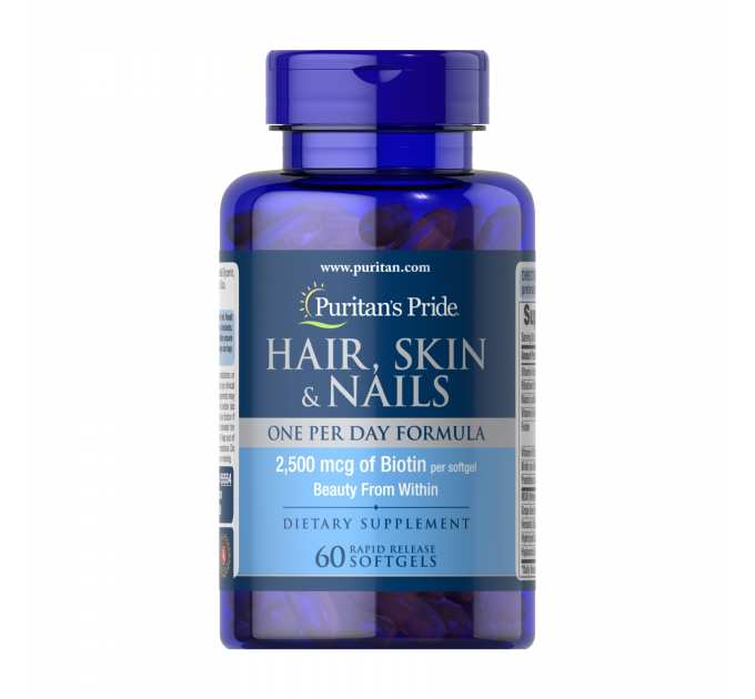 Hair, Skin & Nails One Per Day Formula - 60 softgels