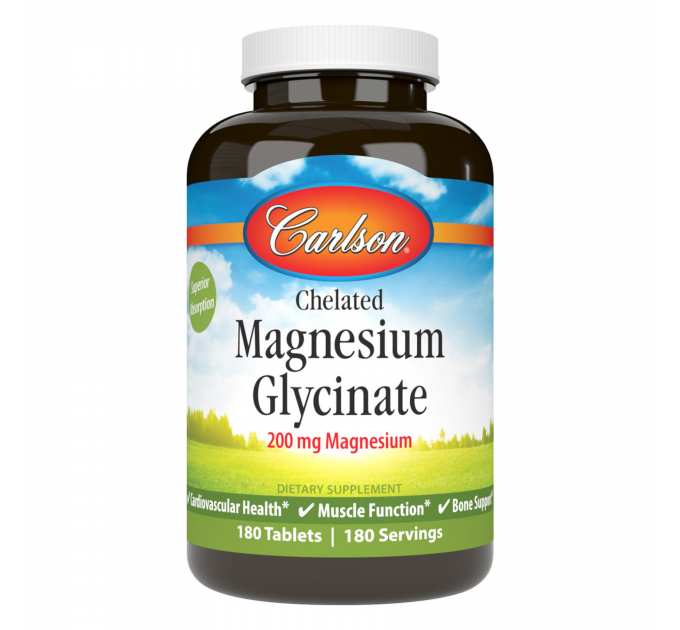 Chelated Magnesium Glycinate - 180 tabs