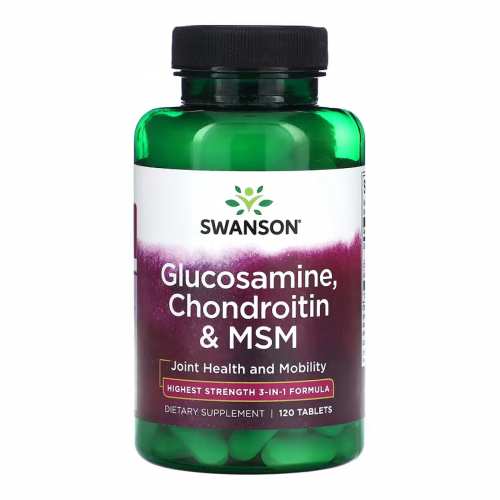 Glucosamine, Chondroitin & Msm Highest Strength3-in-1 Formula - 120 tabs (Пошкоджена етикетка)