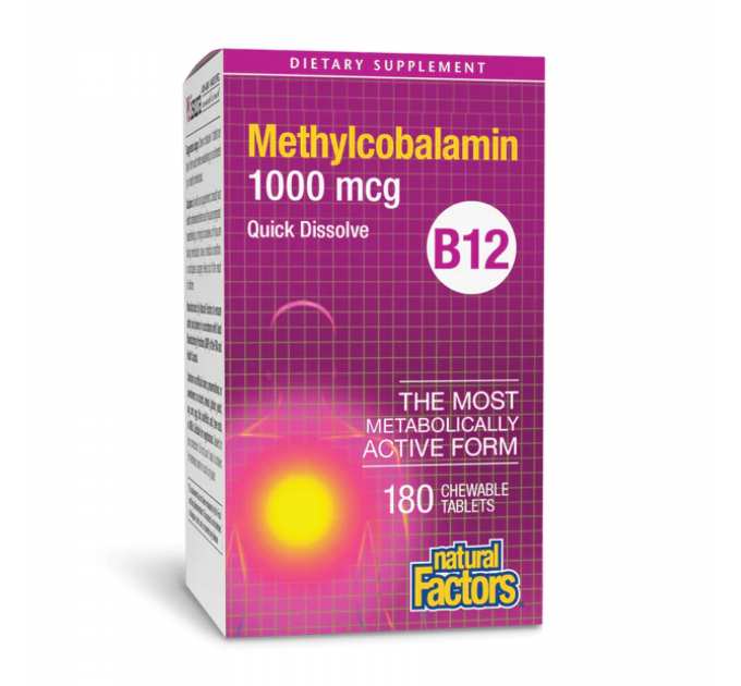 B12 Methylcobalamin 1000 mcg - 180 tabs (Пошкоджена банка)