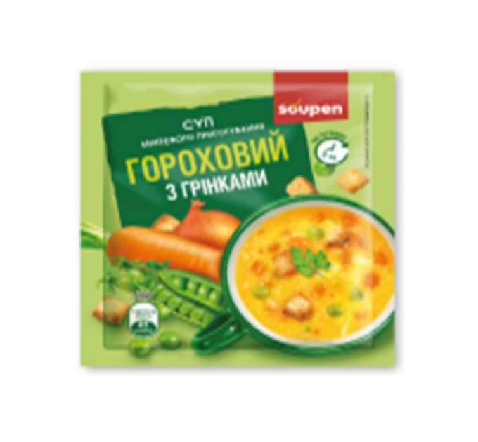 Суп миттєвого приготування - 30x20g Гороховий з грінками