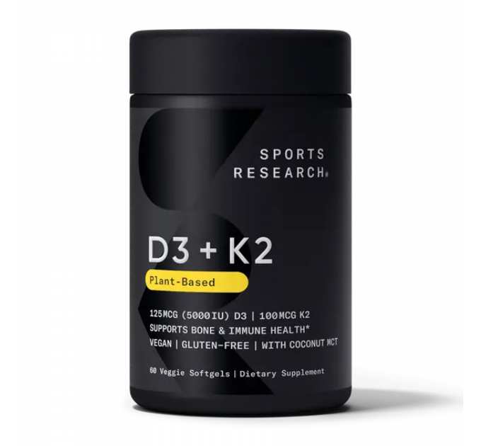 Vegan D3 5000iu + Vitamin K2 100mcg - 60 softgels