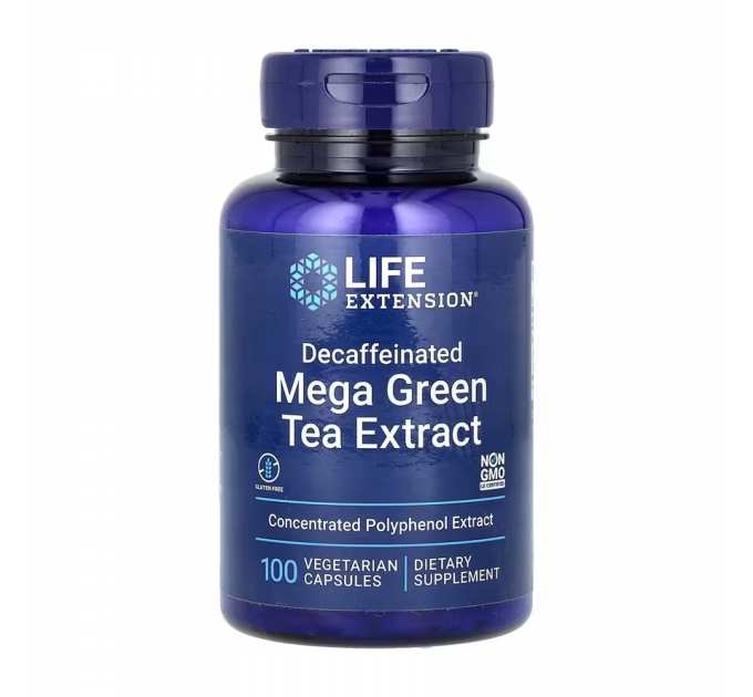 Decaffeinated Mega Green Tea Extract - 100 vcaps