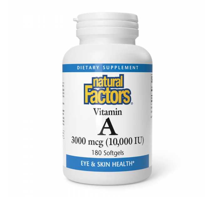 Vitamin A 3000mcg 10000IU - 180 softgels