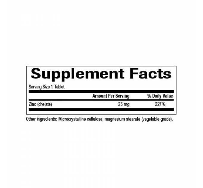 Zinc Chelate 25mg - 90 tabs