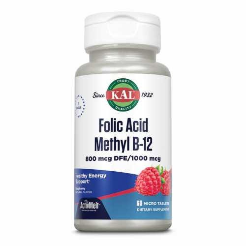 Folic Acid Methyl B-12 800mcg - 60 tabs Raspberry (До 01.25)