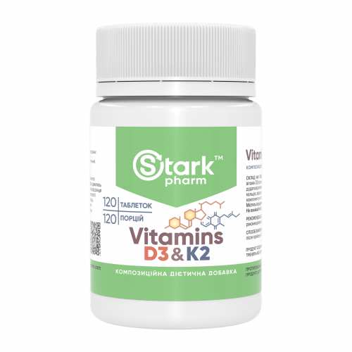 Vitamin D3 & K2 - 120 tabs (Пошкоджена кришка)