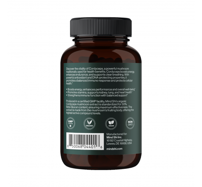 Cordyceps Mushroom 1000 mg - 60 vegcaps