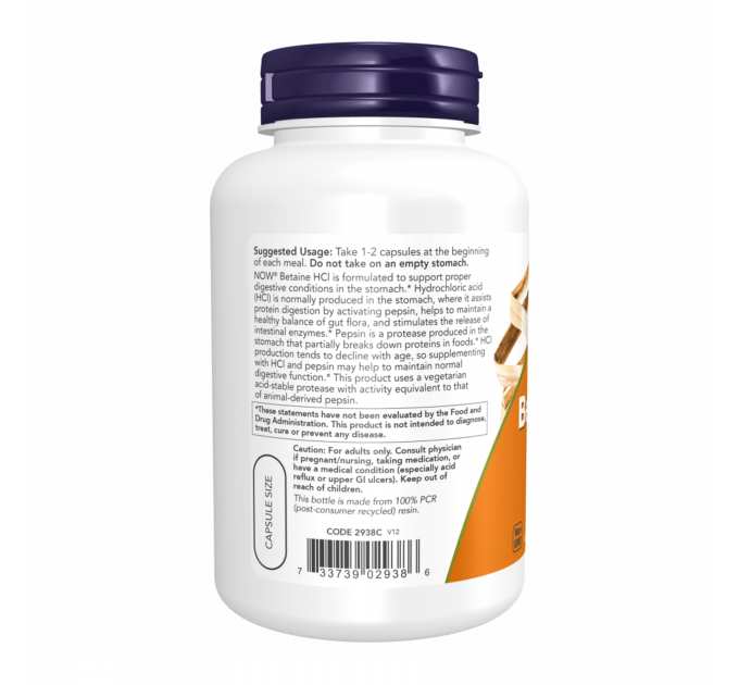 Betaine HCI 648mg - 120vcaps
