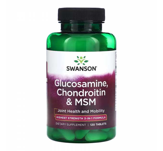 Glucosamine, Chondroitin & Msm Highest Strength3-in-1 Formula - 120 tabs