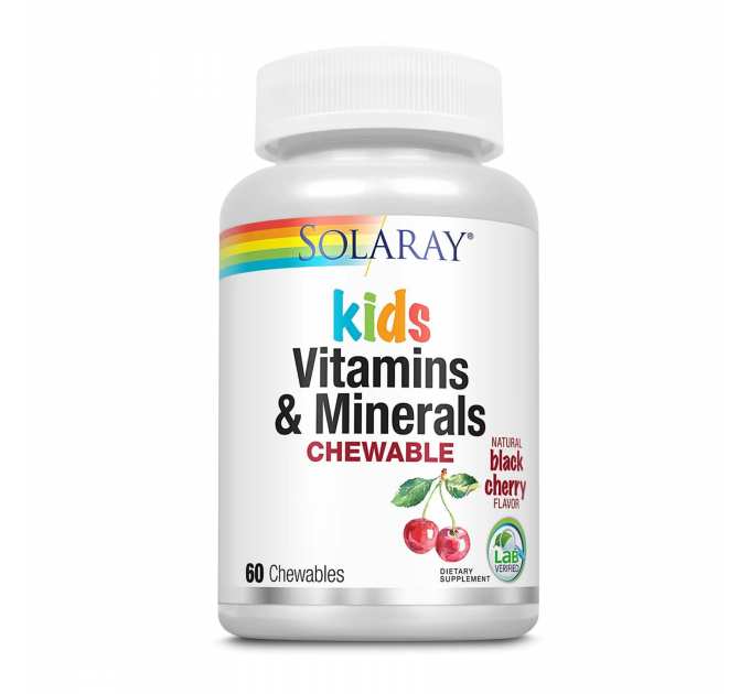 Children's Vitamins & Minerals Chewable - 60 vcaps Black Cherry (Пошкоджена етикетка)