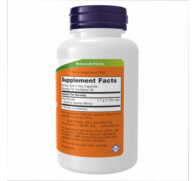 Saw Palmetto 550mg - 250 vcaps