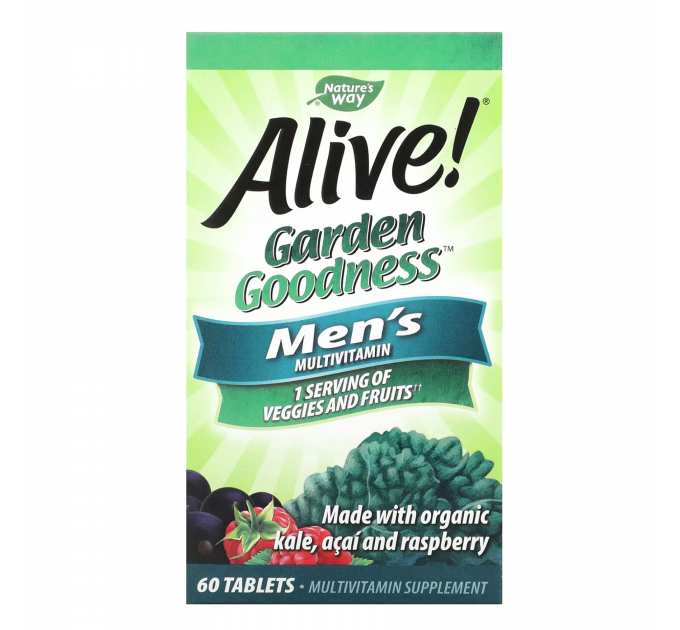 Alive Organic Garden Goodness Men - 60 tabs