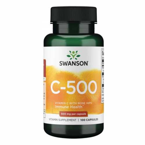 Vitamin C with Rose Hips 500 mg - 100 caps (Пошкоджена банка)