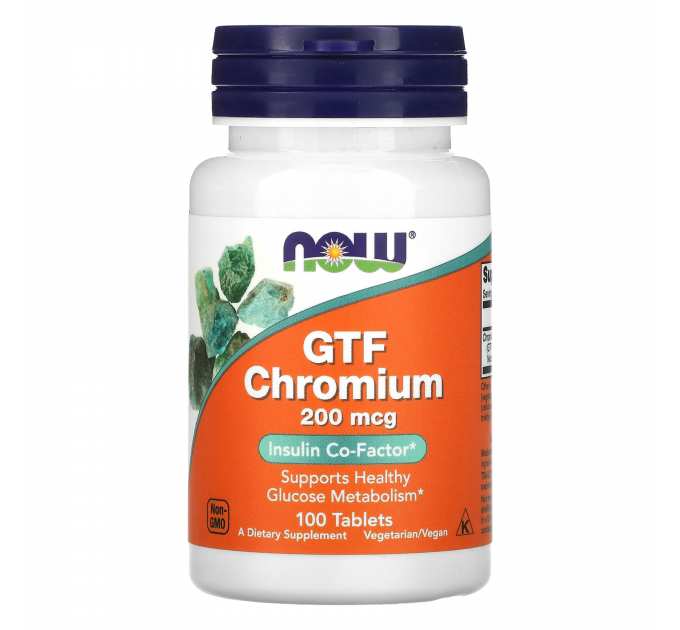 GTF Chromium 200mcg - 100 tabs