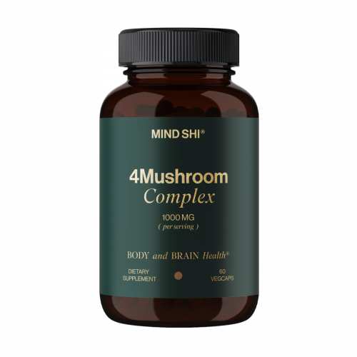 4Mushroom Complex 1000 mg - 60 vegcaps (Пошкоджена кришка) 4Mushroom Complex 1000 mg - 60 vegcaps (Пошкоджена кришка)