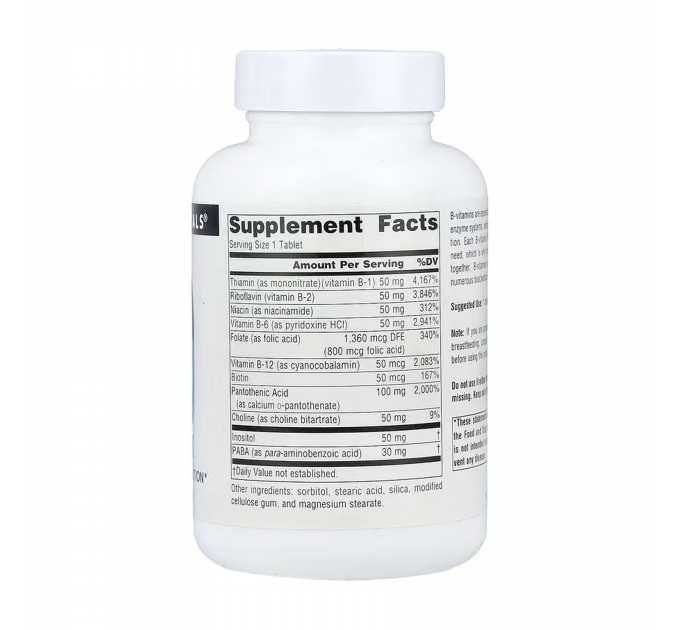 Vitamin B-50 Complex 50mg - 50 tabs