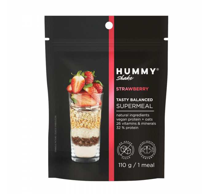 Hummy Shake Tasty Balanced Supermeal - 110g Strawberry