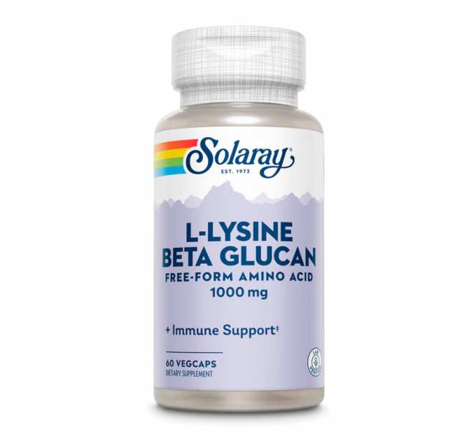 L-Lysine with Beta Glucan 1000mg - 60 vcaps