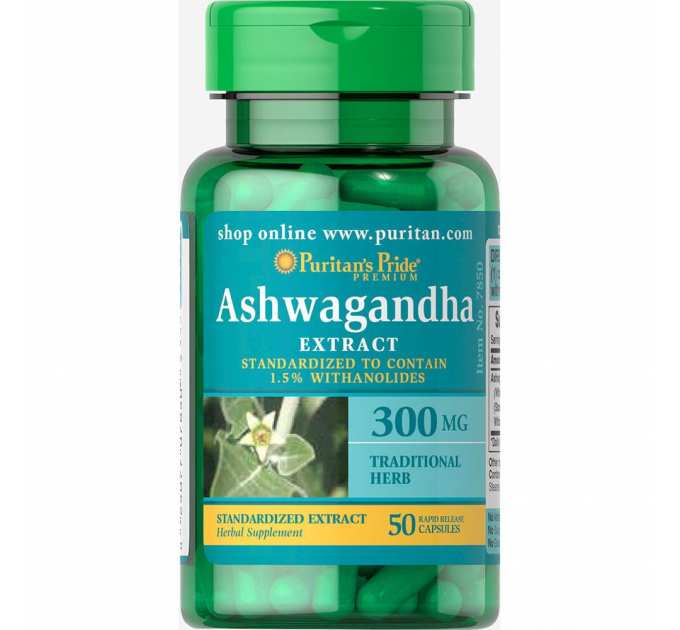 Ashwagandha Standardized Extract 300 mg - 50 Capsules