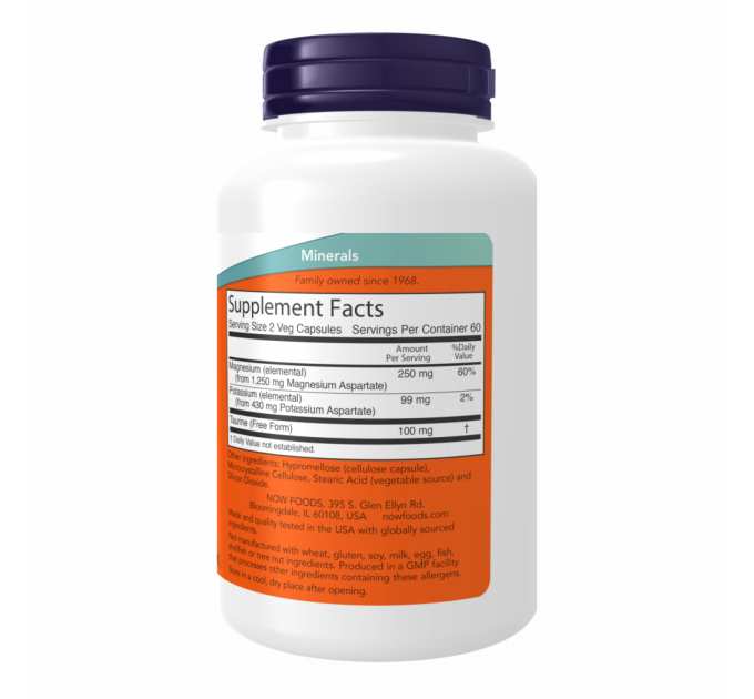 Magnesium & Potassium Aspartate - 120 vcaps