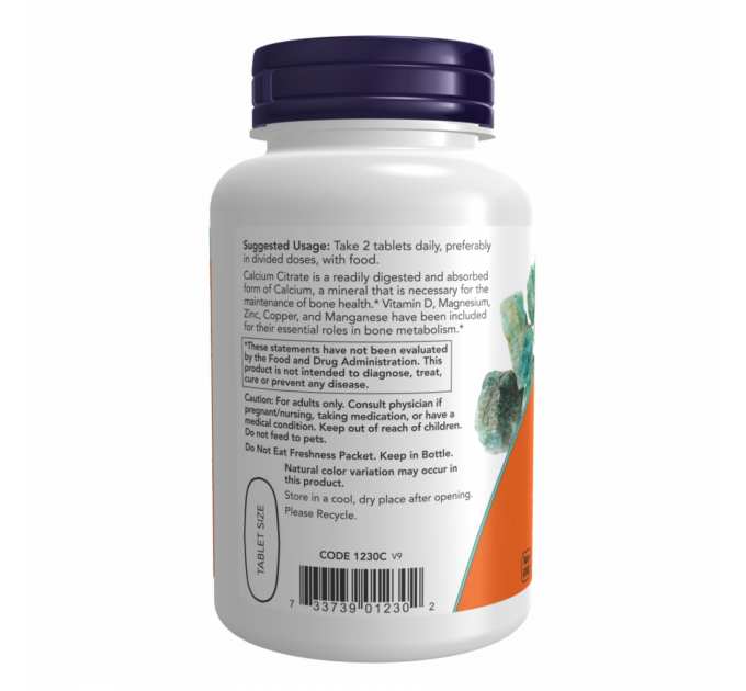Calcium Citrate W/Min - 250 tabs