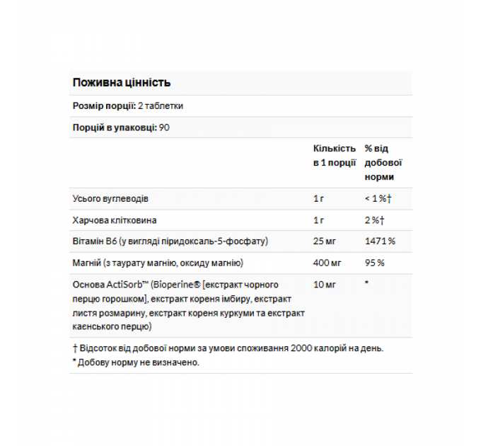 Magnesium Taurate 400mg - 180 tabs