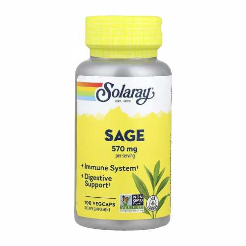 Organically Grown Sage Leaf 570mg - 100 vcaps