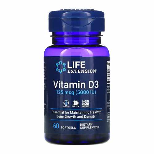 Vitamin D3 125 mcg (5000 IU) - 60 softgels (Пошкоджена банка) Vitamin D3 125 mcg (5000 IU) - 60 softgels (Пошкоджена банка)