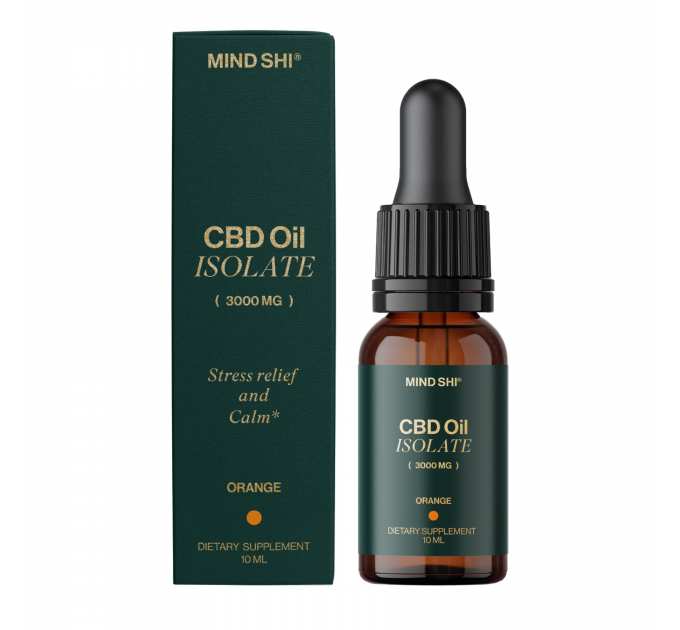 CBD Oil Isolate 3000 mg Orange - 10 ml