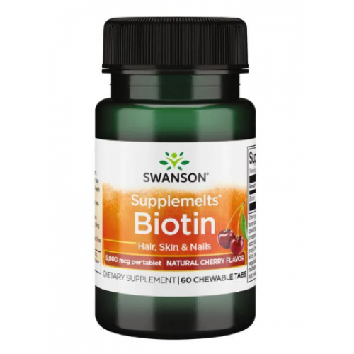 Biotin 5000mcg - 60 Chewables Cherry Flavor