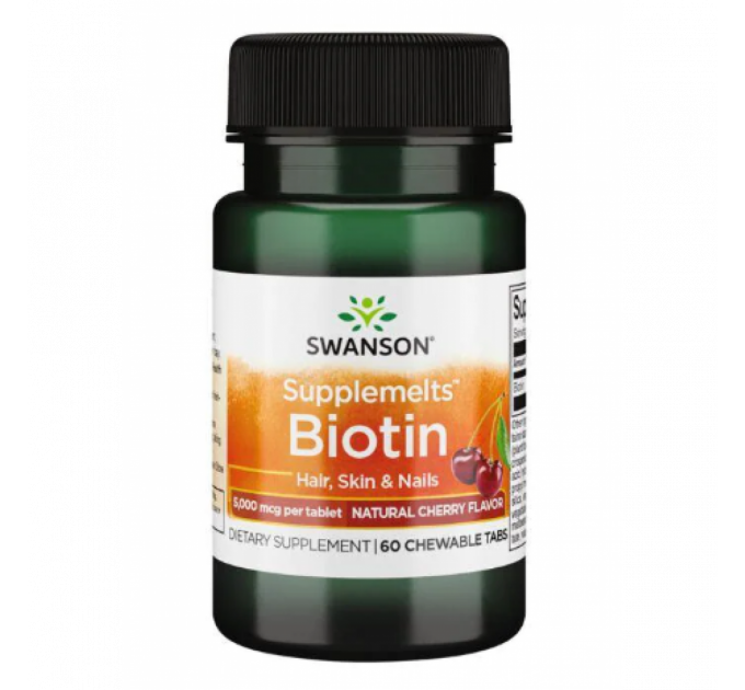 Biotin 5000mcg - 60 Chewables Cherry Flavor