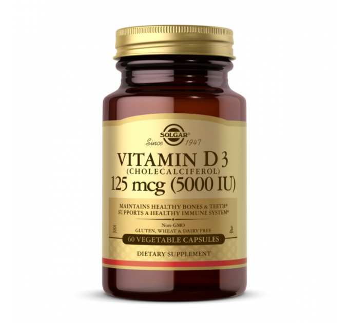 Vitamin D3 (Cholecalciferol) 125 mcg (5,000 IU) - 60 vcaps