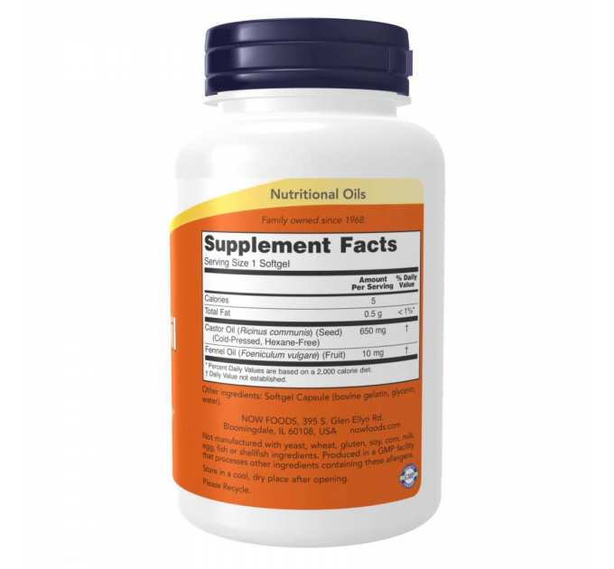 Castor Oil 650mg - 120 sgels