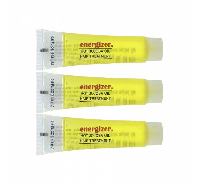 Energizer Hot Jojoba Oil Hair Treatment 3 Reclosable Tubes - 14.8 ml