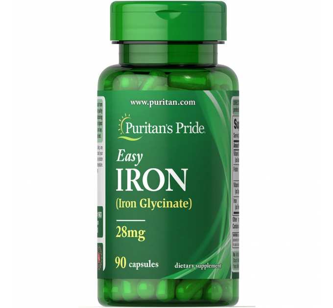 Easy Iron 28 mg (Iron Glycinate) - 90 Capsules