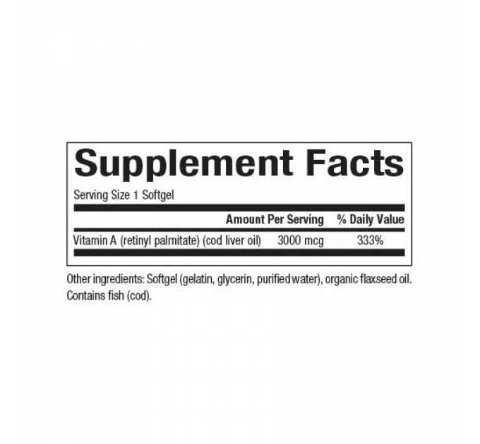 Vitamin A 3000mcg 10000IU - 180 softgels