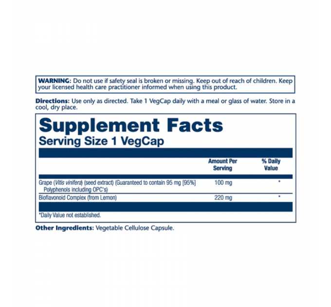 Grape Seed Extract 100mg - 60 vcaps
