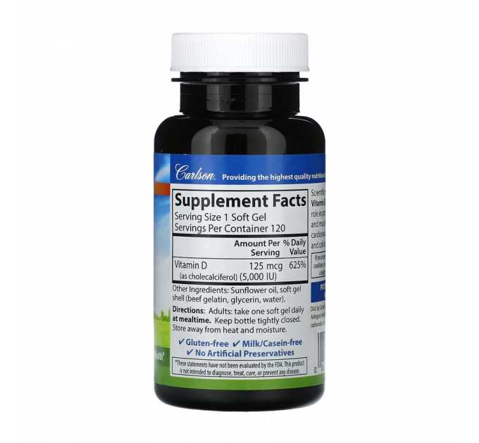 Vitamin D 5000 IU - 120 softgels