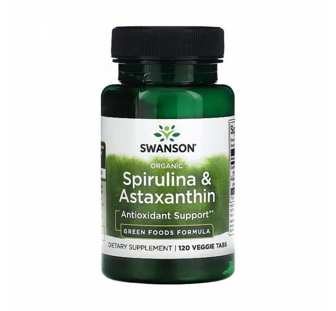 Organic Spirulina & Astaxanthin - 120 veg tabs
