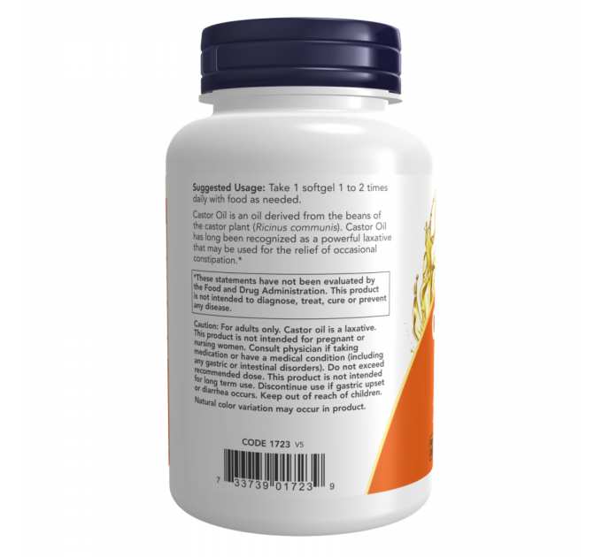 Castor Oil 650mg - 120 sgels