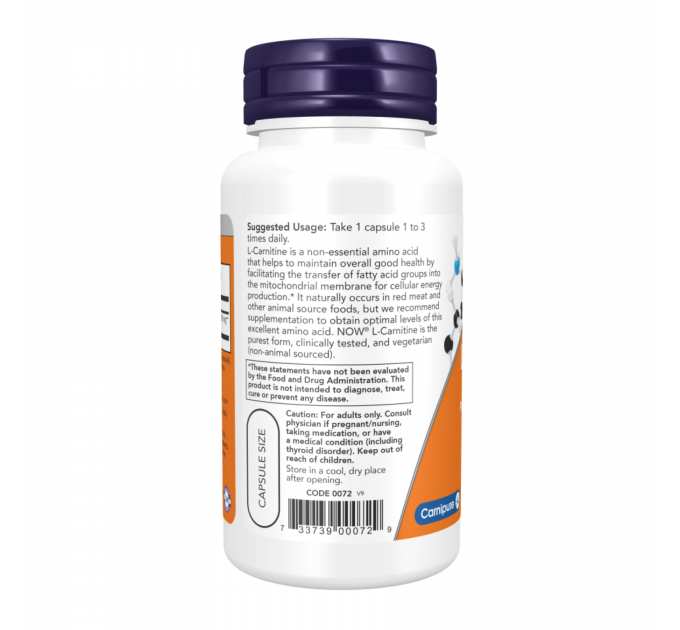 L-Carnitine 500mg - 60 vcaps